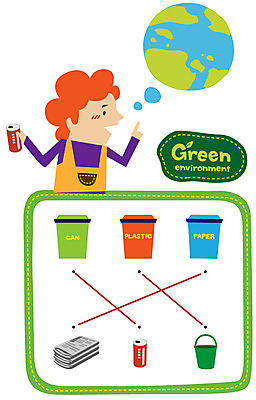 EPS 여자 종이 지구 캠페인 일러스트 한명 사람 초록색 자연보호 환경 그린캠페인 절약 신문 그린에너지 캔 보호 플라스틱 사회이슈 환경보전 주부 분리수거 여자만 여자한명만 국내일러스트 1 컬러 컨셉 자연 재질 간행물 에너지 뉴스 파일형식 벡터