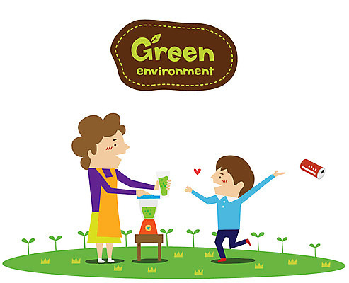 EPS 여자 아들 어린이 캠페인 일러스트 엄마 미소 웃음 사람 소년 잔디 두명 컵 초록색 새싹 자연보호 환경 그린캠페인 자녀 절약 그린에너지 캔 보호 믹서 사회이슈 환경보전 탄산음료 녹즙 국내일러스트 모자관계 식물 식기 남자 음료 컬러 컨셉 가족 자연 표정 에너지 즙 탄산 파일형식 벡터