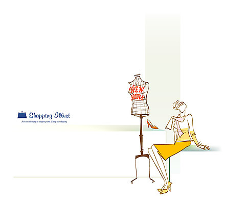 EPS 라이프스타일 여자 구두 일러스트 한명 사람 라이프 쇼핑 마네킹 여자만 여자한명만 국내일러스트 1 신발 생활 파일형식 벡터