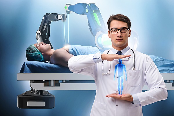 포토 JPG 해외이미지 응시 남자 의학 사람모양 무표정 손짓 상반신 성인 두명 앞모습 옆모습 눕기 환자 의사 수술 수술침대 홀로그램 성인남자만 해외202105 의료로봇 해외포토 모양 시선 감정 뷰포인트 모션 표정 사람 치료 의료진 침대 로봇 남자만 성인만 파일형식