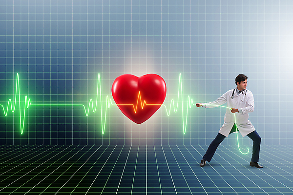 포토 JPG 해외이미지 전신 남자 포즈 한명 성인 앞모습 의사 잡기 당기기 맥박 심전도 홀로그램 성인남자한명만 해외202105 해외포토 1 뷰포인트 의학 모션 사람 의료진 남자한명만 성인남자만 파일형식