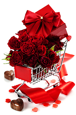 포토 JPG 해외이미지 리본 실내 발렌타인데이 사랑 사람없음 선물상자 장미 초콜릿 쇼핑카 하트 오브젝트 흰배경 담기 해외202004 해외포토 모양 꽃 감정 백그라운드 모션 데이이벤트 디저트 선물 내부 쇼핑 상자 카트 흰색 파일형식
