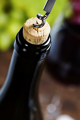 포토 JPG 해외이미지 포도 근접촬영 사람없음 아웃포커스 와인 와인병 코르크 와인오프너 카피스페이스 해외202004 해외포토 뷰포인트 과일 병_용기 주류 촬영기법 공백 병따개 파일형식