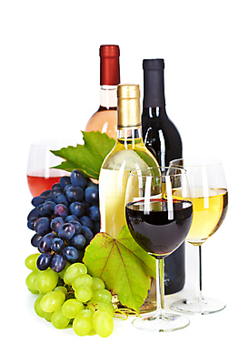 포토 JPG 해외이미지 와인잔 포도 사람없음 와인 레드와인 화이트와인 와인병 흰배경 포도잎 해외202004 해외포토 백그라운드 잎 술잔 과일 병_용기 주류 흰색 파일형식