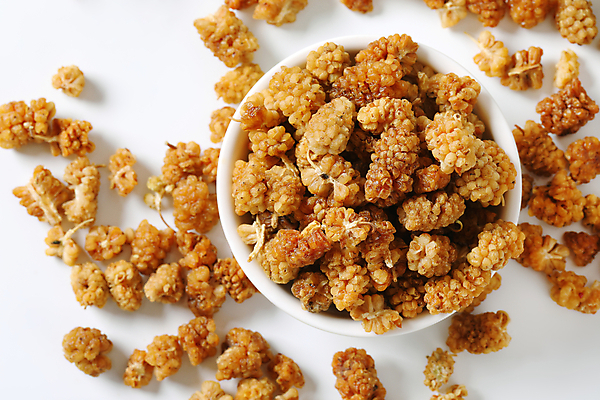 포토 JPG 해외이미지 그릇 실내 사람없음 하이앵글 흰배경 오디 슈퍼푸드 해외202004 해외202105 해외포토 식기 열매 뷰포인트 백그라운드 내부 흰색 건강식품 파일형식