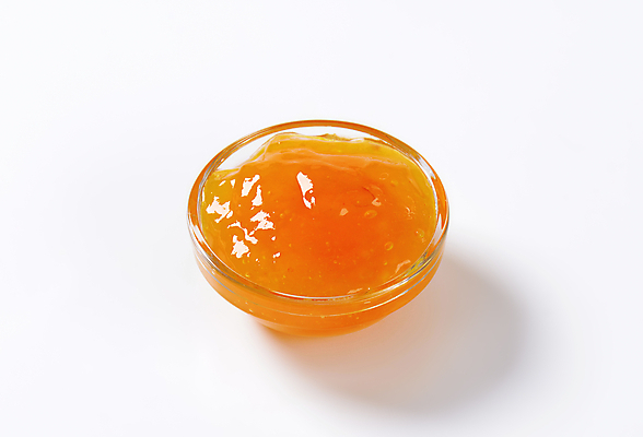 포토 JPG 해외이미지 스튜디오촬영 실내 사람없음 흰배경 유리그릇 과일잼 살구잼 해외202004 해외202105 해외포토 그릇 백그라운드 유리 내부 흰색 잼 파일형식