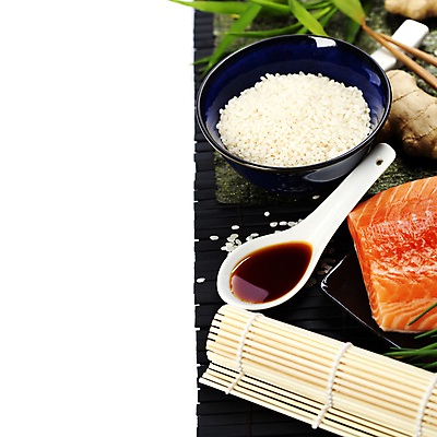 포토 JPG 해외이미지 접시 젓가락 밥 실내 사람없음 숟가락 쌀 날것 간장 연어 생강 연어요리 연어회 카피스페이스 해외202004 해외포토 식기 음식 채소 곡류 수저 어류 내부 공백 생선회 양념 파일형식