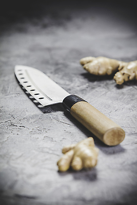 포토 JPG 해외이미지 스튜디오촬영 실내 사람없음 식칼 생강 해외202004 해외포토 채소 주방용품 내부 파일형식