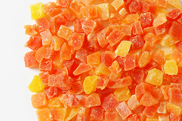 포토 JPG 해외이미지 실내 사람없음 하이앵글 흰배경 슬라이스 건과일 파파야 해외202004 해외202105 해외포토 뷰포인트 백그라운드 과일 건조 내부 흰색 열대과일 파일형식