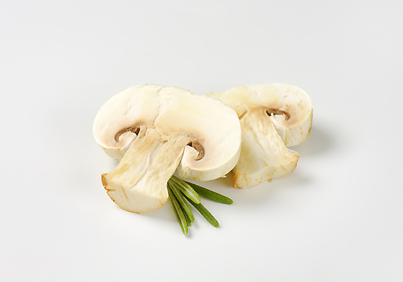 포토 JPG 해외이미지 스튜디오촬영 식재료 단면 실내 사람없음 흰배경 슬라이스 양송이 로즈메리 해외202004 해외202105 해외포토 백그라운드 내부 버섯 흰색 허브 파일형식