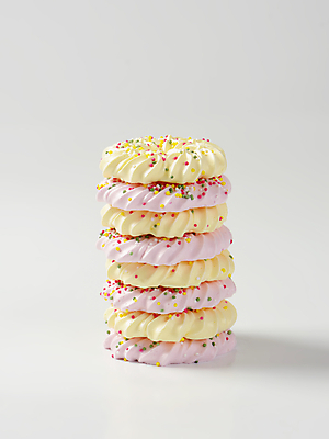 포토 JPG 해외이미지 스튜디오촬영 음식 분홍색 사람없음 장식 컬러풀 노란색 쌓기 쿠키 과자 달콤 굽기 뿌리기 흰배경 토핑 머랭 해외202004 해외202105 머랭쿠키 해외포토 컬러 백그라운드 모션 디저트 실내 흰색 맛 구이 파일형식