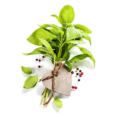 포토 JPG 해외이미지 채소 실내 사람없음 꼬리표 하트 다발 흰배경 채식 바질 통후추 해외202004 해외포토 모양 백그라운드 내부 라벨 흰색 후추 파일형식