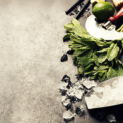 포토 JPG 해외이미지 회색배경 사람없음 하이앵글 얼음 민트 라임 모히토 스쿱 카피스페이스 해외202004 해외포토 자연요소 뷰포인트 백그라운드 과일 공백 회색 칵테일 허브 파일형식