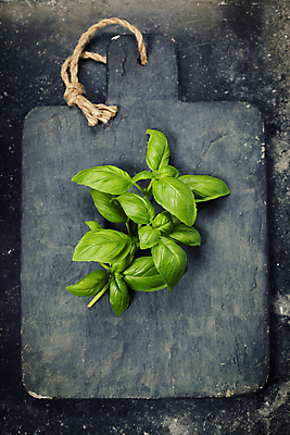 포토 JPG 해외이미지 회색배경 실내 사람없음 하이앵글 바질 나무도마 해외202004 해외포토 뷰포인트 백그라운드 도마 내부 목재 회색 파일형식