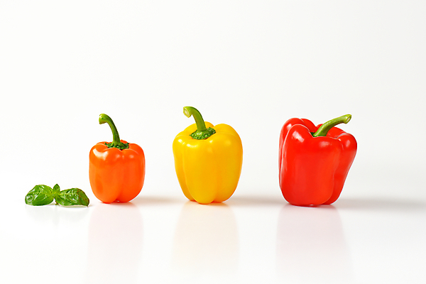 포토 JPG 해외이미지 파프리카 실내 사람없음 흰배경 바질 해외202004 해외202105 해외포토 백그라운드 채소 내부 흰색 파일형식