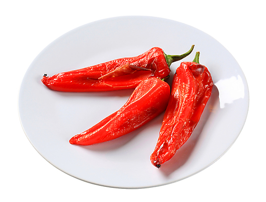 포토 JPG 해외이미지 접시 고추 실내 사람없음 굽기 흰배경 해외202004 해외202105 해외포토 식기 백그라운드 채소 내부 흰색 구이 파일형식