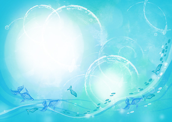 PSD 사계절 계절 물결 백그라운드 일러스트 자연 어류 사람없음 물 여름 파란색 금붕어 계절백그라운드 국내일러스트 자연요소 컬러 수중동물 생태계 파일형식