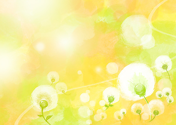 PSD 식물 사계절 계절 백그라운드 일러스트 자연 사람없음 노란색 봄 민들레 계절백그라운드 민들레홀씨 봄배경 국내일러스트 꽃 컬러 생태계 파일형식