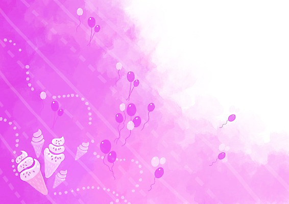 PSD 사계절 계절 분홍색 백그라운드 일러스트 자연 아이스크림 사람없음 여름 풍선 계절백그라운드 국내일러스트 컬러 디저트 생태계 파일형식