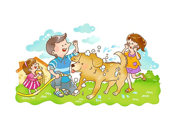 PSD 한마리 라이프스타일 남자 딸 행복 반려견 어린이 40대 일러스트 가족 함께함 미소 웃음 사람 소녀 잔디 라이프 10대 세명 물 반려동물 정원 화목 다정 목욕 거품 아빠 강아지 호스 국내일러스트 자연요소 식물 동물 1 여자 감정 중년 컨셉 관계 청소년 표정 생활 청결 개 파일형식