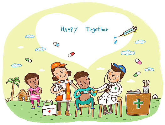 EPS 외국인 여자 남자 행복 흑인 일러스트 함께함 희망프로젝트 미소 웃음 사람 소년 여러명 치료 진료 의사 봉사 도움 자원봉사자 사회이슈 사회복지 더불어사는사회 사회봉사 의료봉사 해외봉사 국내일러스트 서양인 감정 어린이 다수 컨셉 의학 표정 인종 의료진 복지 파일형식 벡터