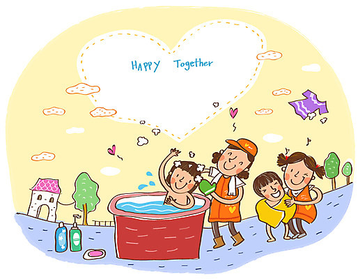 EPS 여자 남자 행복 어린이 다수 일러스트 함께함 희망프로젝트 미소 웃음 사람 소녀 소년 여러명 10대 30대 수건 목욕 거품 봉사 도움 자원봉사자 사회이슈 사회복지 더불어사는사회 비누 사회봉사 대야 샴푸 국내일러스트 감정 컨셉 청소년 표정 장년 위생용품 청결 복지 파일형식 벡터