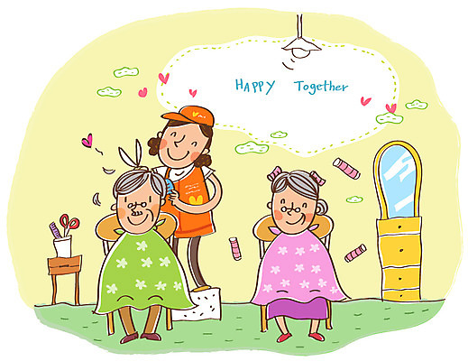 EPS 여자 할아버지 노년 남자 행복 할머니 일러스트 함께함 희망프로젝트 미소 웃음 사람 세명 30대 봉사 도움 파마 자원봉사자 미용실 이발 사회이슈 사회복지 더불어사는사회 사회봉사 80대 성인만 국내일러스트 헤어스타일 감정 컨셉 표정 성인 장년 뷰티샵 복지 파일형식 벡터