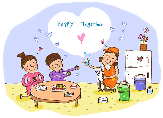 EPS 여자 남자 행복 화분 어린이 일러스트 함께함 희망프로젝트 미소 웃음 사람 소녀 소년 10대 세명 30대 봉사 도움 자원봉사자 사회이슈 밥상 사회복지 도시락 더불어사는사회 냉장고 사회봉사 국내일러스트 감정 음식 컨셉 청소년 탁자 표정 장년 가전제품 복지 파일형식 벡터