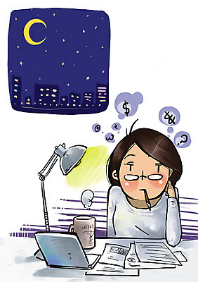 PSD 여자 야경 일러스트 비즈니스 한명 사람 빌딩 성인 건물 노트북 달 스탠드 업무 비즈니스우먼 화폐기호 목표 계획 문서 열정 야근 반달 과로 여자만 여자한명만 성인여자만 성인만 국내일러스트 자연요소 1 건축물 기호 감정 컨셉 조명 전자제품 작업 직장인 야간 화폐 파일형식 풍경_경치