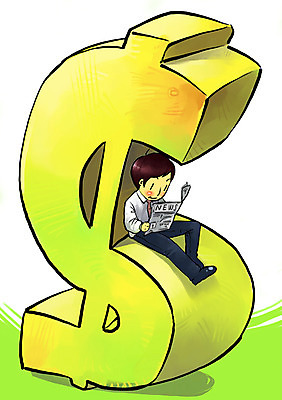 PSD 남자 일러스트 비즈니스 한명 사람 앉기 성인 달러 비즈니스맨 화폐기호 신문 목표 계획 열정 남자만 남자한명만 성인남자만 성인만 국내일러스트 1 기호 감정 컨셉 돈 모션 간행물 직장인 뉴스 화폐 파일형식