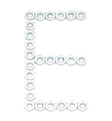 포토 스튜디오촬영 문자 알파벳 영어 대문자 실내 누끼 사람없음 E 너트 국내포토 내부 공구 파일형식