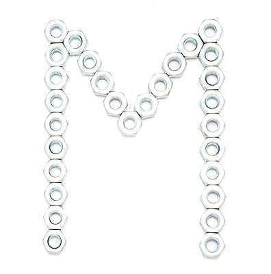 포토 스튜디오촬영 문자 알파벳 영어 대문자 실내 누끼 사람없음 너트 M 국내포토 내부 공구 파일형식