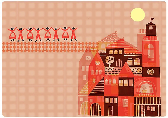 PSD 유럽 백그라운드 일러스트 풍경 사람없음 건물 축제 달 깃발 도시 시계탑 도시백그라운드 복잡 유럽풍 국내일러스트 자연요소 건축물 나라 컨셉 탑 파일형식