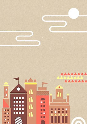 PSD 구름 백그라운드 일러스트 풍경 빌딩 사람없음 건물 태양 고층빌딩 깃발 도시 도시백그라운드 복잡 국내일러스트 자연요소 건축물 컨셉 파일형식