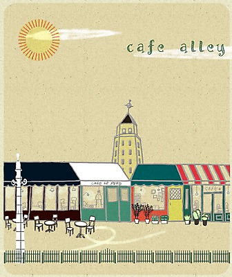 PSD 구름 화분 백그라운드 가로등 일러스트 거리 풍경 사람없음 담장 태양 카페 프랑스 도시 골목길 노천카페 도시백그라운드 복잡 국내일러스트 자연요소 공공시설 유럽 길 컨셉 상점 파일형식