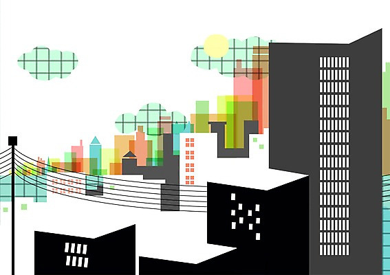 PSD 구름 백그라운드 일러스트 풍경 빌딩 사람없음 건물 태양 고층빌딩 전선 도시 강가 빌딩숲 도시백그라운드 복잡 국내일러스트 자연요소 건축물 컨셉 강 파일형식