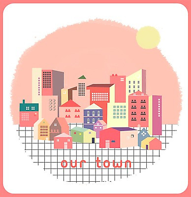 PSD 백그라운드 일러스트 주택 풍경 빌딩 사람없음 건물 태양 마을 도시 타운 도시백그라운드 복잡 국내일러스트 자연요소 건축물 컨셉 파일형식