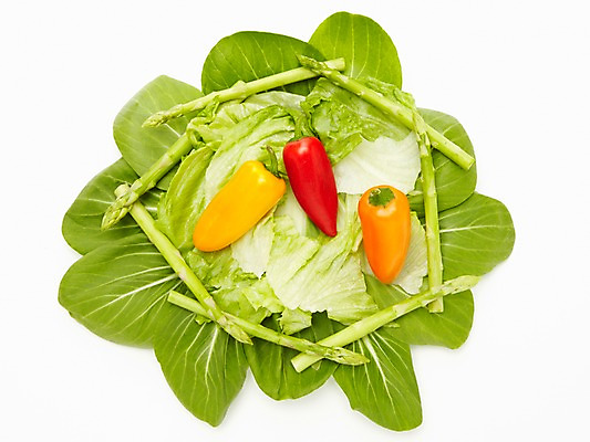 포토 JPG 스튜디오촬영 채소 실내 누끼 사람없음 빨간색 초록색 노란색 샐러드 양상추 아스파라거스 컬러푸드 청경채 미니파프리카 국내포토 음식 컬러 내부 파일형식