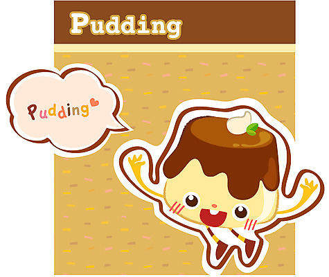 EPS 캐릭터 음식 홍보캐릭터 디저트 사람없음 요식업 패턴백그라운드 음식캐릭터 푸딩 타이틀 디저트캐릭터 산업 백그라운드 패턴 파일형식 벡터