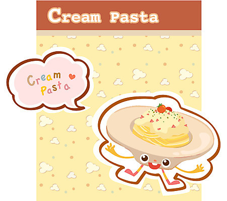 EPS 캐릭터 음식 일러스트 홍보캐릭터 파스타 스파게티 사람없음 요식업 패턴백그라운드 면류 음식캐릭터 타이틀 크림소스파스타 일러캐릭터 산업 백그라운드 패턴 서양음식 파일형식 벡터