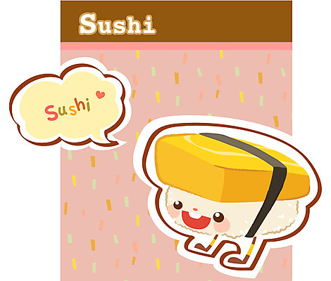 EPS 캐릭터 음식 일러스트 홍보캐릭터 사람없음 요식업 초밥 패턴백그라운드 음식캐릭터 타이틀 계란초밥 일본음식 일러캐릭터 산업 백그라운드 패턴 파일형식 벡터