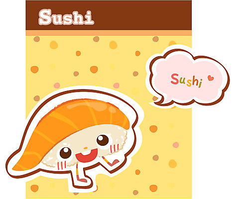 EPS 캐릭터 음식 일러스트 홍보캐릭터 사람없음 요식업 초밥 패턴백그라운드 음식캐릭터 타이틀 연어초밥 일본음식 일러캐릭터 산업 백그라운드 패턴 연어 파일형식 벡터