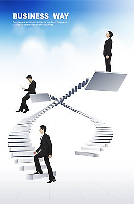 PSD 편집이미지 남자 비즈니스 하늘 사람 세명 계단 비즈니스맨 남자만 이미지편집 직장인 파일형식