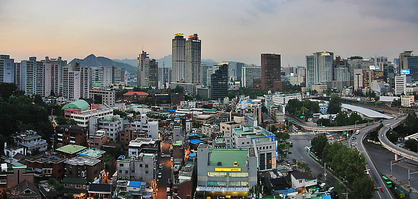 JPG 도로 서울 한국 파노라마 풍경 사람없음 야외 건물 도시 도심 상쾌 건축물 감정 아시아 길 교통시설 촬영기법 파일형식