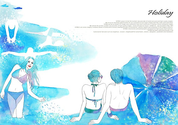 PSD 라이프스타일 커플 계절 여자 남자 수영복 실루엣 여유 바다 일러스트 물놀이 휴가 휴식 사람 여러명 해변 여름 여름휴가 바캉스 비키니 수영 파라솔 시원함 국내일러스트 옷 감정 다수 컨셉 관계 놀이 촬영기법 생활 수상스포츠 파일형식 여름_계절