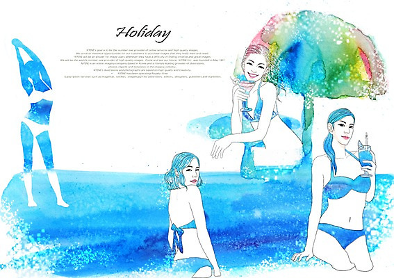 PSD 라이프스타일 계절 여자 수영복 실루엣 여유 음료 바다 일러스트 휴가 휴식 사람 여러명 해변 여름 30대 여름휴가 바캉스 비키니 수영 파라솔 시원함 여자만 성인여자만 장년만 장년여자만 성인만 국내일러스트 옷 감정 다수 컨셉 촬영기법 생활 장년 수상스포츠 파일형식 여름_계절