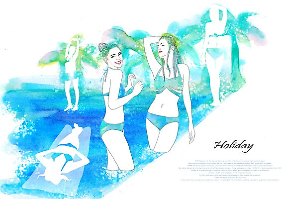 PSD 라이프스타일 계절 여자 수영복 실루엣 여유 바다 일러스트 물놀이 휴가 휴식 수영장 사람 여러명 20대 해변 여름 여름휴가 바캉스 비키니 야자수 수영 시원함 여자만 성인여자만 청년만 청년여자만 성인만 국내일러스트 나무 옷 감정 다수 컨셉 놀이 촬영기법 청년 생활 수상스포츠 파일형식 여름_계절