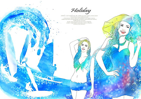 PSD 모자 라이프스타일 계절 여자 수영복 실루엣 여유 바다 일러스트 휴가 휴식 사람 여러명 해변 여름 여름휴가 바캉스 비키니 수영 산책 윈드서핑 서핑 시원함 여자만 국내일러스트 잡화 옷 감정 다수 컨셉 촬영기법 생활 수상스포츠 파일형식 여름_계절