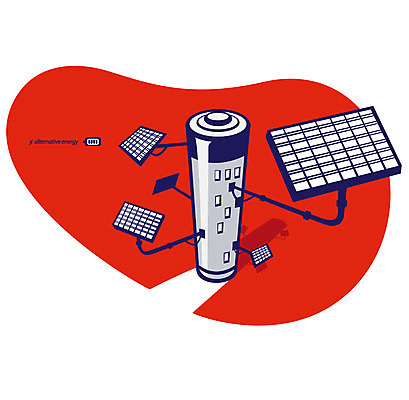 EPS 일러스트 사람없음 자연보호 그린캠페인 에너지 절약 그린에너지 건전지 사회이슈 환경보전 태양에너지 집열판 국내일러스트 캠페인 컨셉 자연 보호 파일형식 벡터