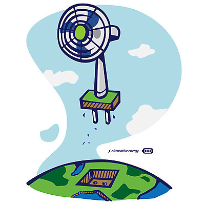 EPS 구름 지구 일러스트 사람없음 자연보호 그린캠페인 에너지 절약 선풍기 그린에너지 콘센트 플러그 전기에너지 사회이슈 환경보전 지열에너지 국내일러스트 자연요소 캠페인 컨셉 자연 가전제품 보호 파일형식 벡터